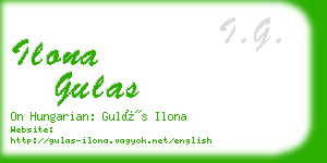 ilona gulas business card